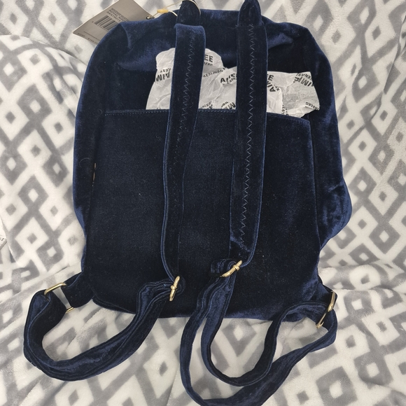 Aimee Kestenberg Deep Blue Velvet Backpack - Picture 8 of 16